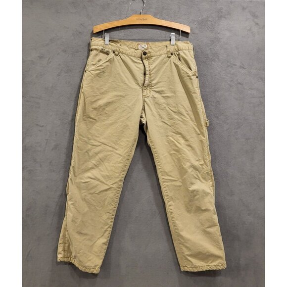 CE Schmidt Workwear Fleece Lined‎ Canvas Pants Mens Size 36X 34 Brown Carpenter - Picture 1 of 11